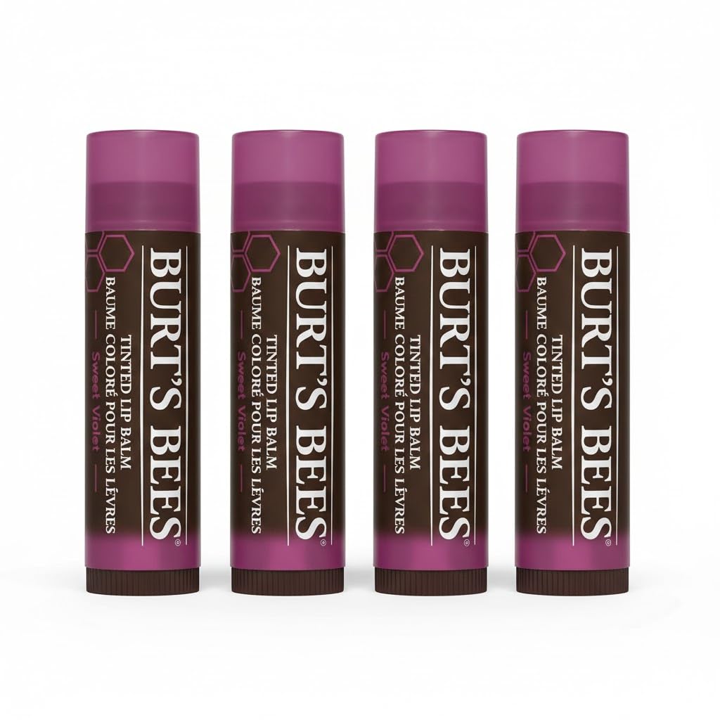 Burt's Bees Sweet Violet Tinted Lip Balm with Shea Butter & Botanical Wax 100% Natural Origin (4)