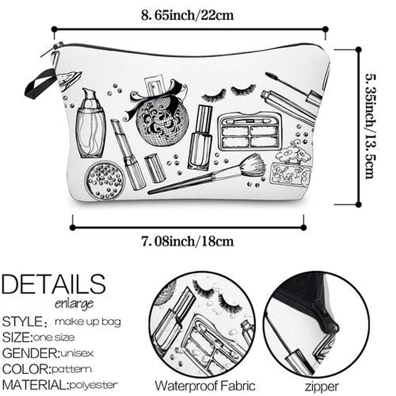 LOOMILOO Cosmetic Bag for Women, Adorable Roomy Makeup Bags Travel Water Resistant Toiletry Bag Accessories Organizer (L2-55244)
