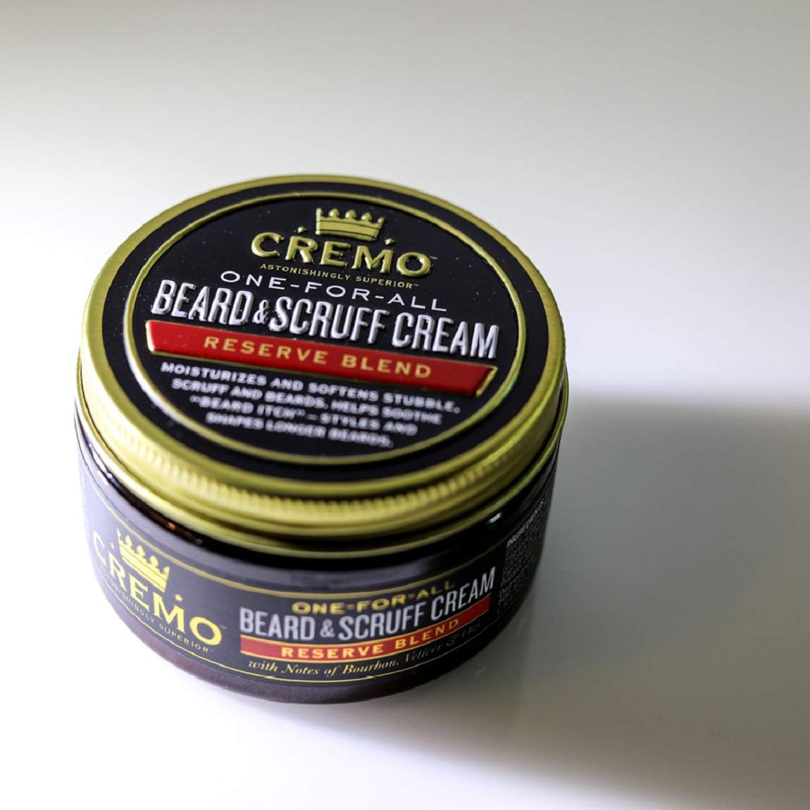 Cremo Distiller's Blend Beard & Scruff Cream - 4 oz | Soothes Itch & Light Hold Styling