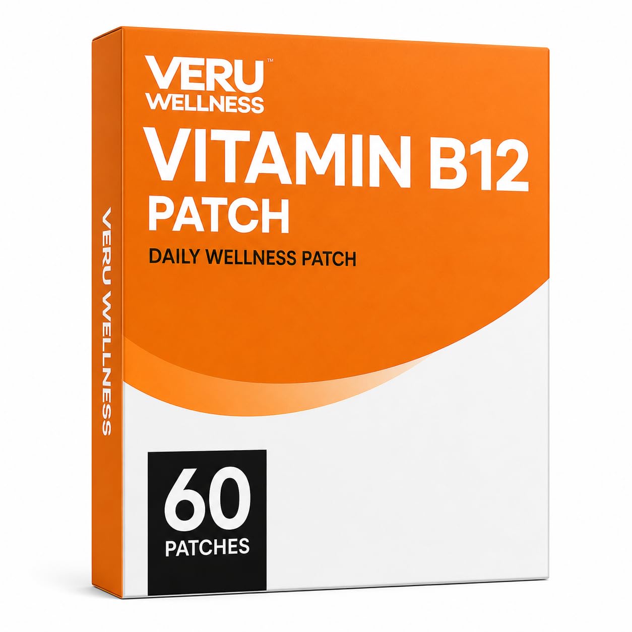 Veru Wellness Energy B12 Patch - (Pack of 60) Self Adhesive B12 Energy Topical Patch, 8-10 Hours