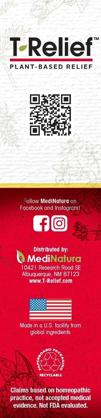MediNatura T-Relief Extra Strength Cream Arnica +12 Natural Relieving Actives for Back Pain Joint Soreness Muscle Aches & Stiffness, Whole Body Fast Acting Relief for Women & Men - 3 oz