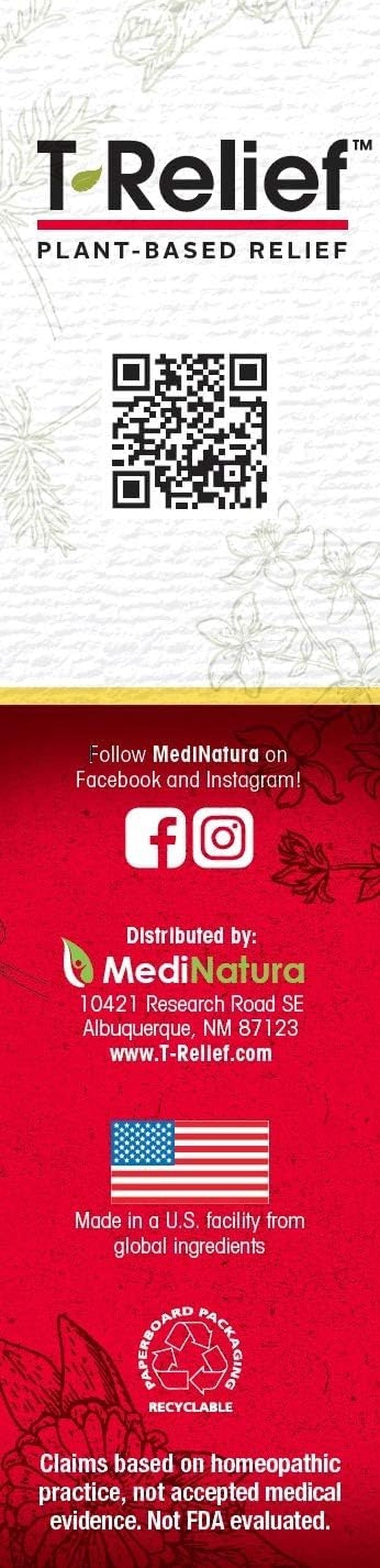 MediNatura T-Relief Extra Strength Cream Arnica +12 Natural Relieving Actives for Back Pain Joint Soreness Muscle Aches & Stiffness, Whole Body Fast Acting Relief for Women & Men - 3 oz