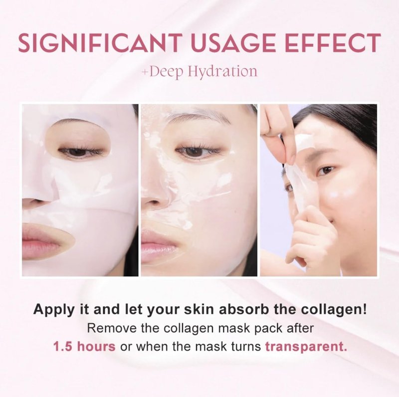 BEAUTIVANA KOEC Deep Collagen PDRN Pink Gel Mask, Moisturizing Face Treatment with Niacinamide, Peptide Essence, Hydrolyzed Collagen, 36g