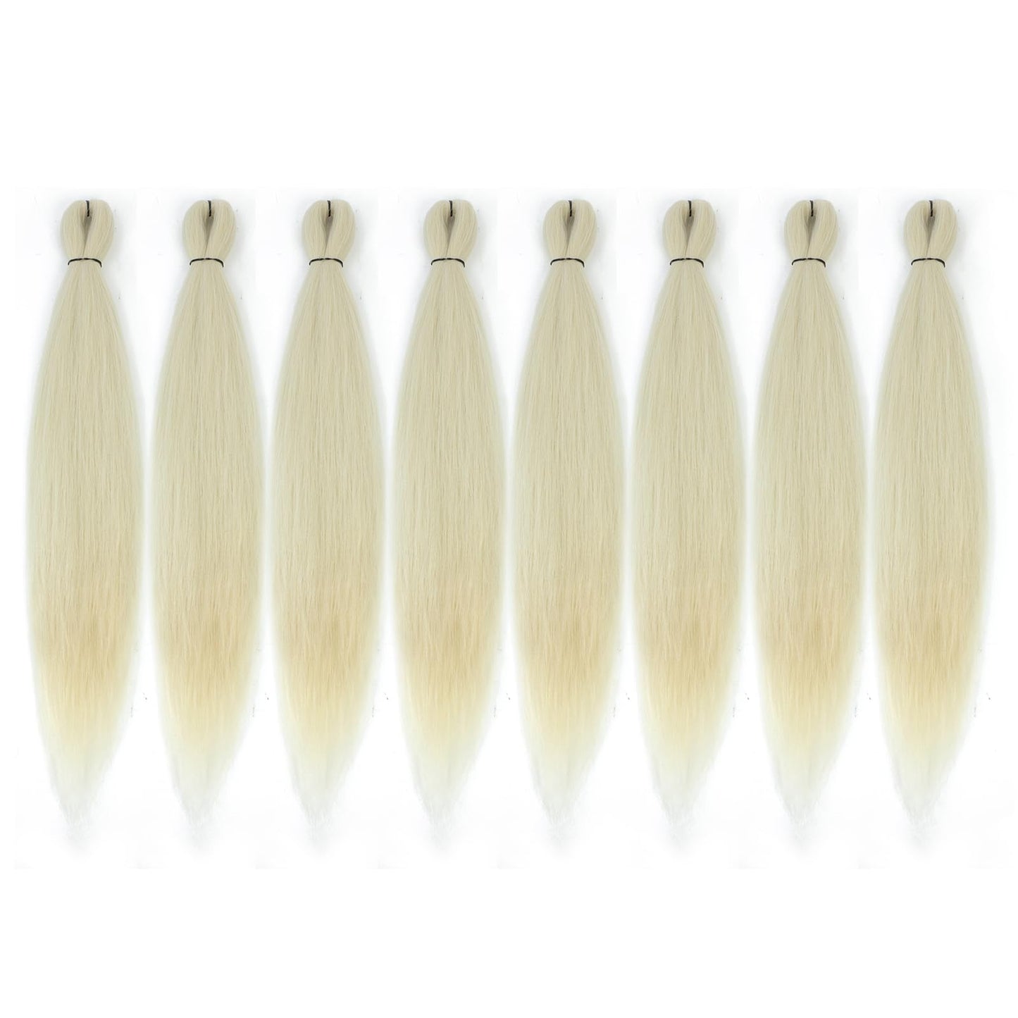 DIFUNEE Pre-stretched Braiding Hair - 24 Inch 8 Packs Off-White Long Braiding Hair For Twist or Box Braids, Yaki Texture Hot Water Setting Synthetic Braiding Hair Extensions (24 Inch, #613-8P)