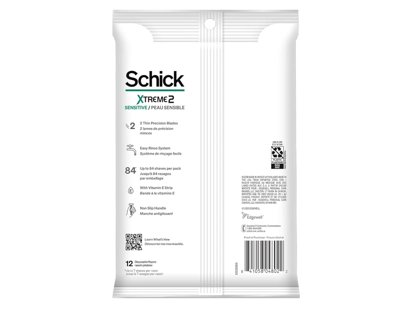 Schick ST2 for Men Sensitive Skin Disposable Razor - 12 ct - 3 pk