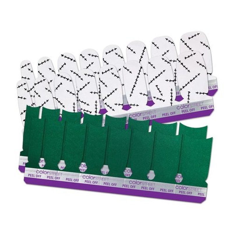 Color Street 'Frank And Shine' (FNS007) - French Tip Nail Polish Strips Don't Be Afraid - Halloween 2023