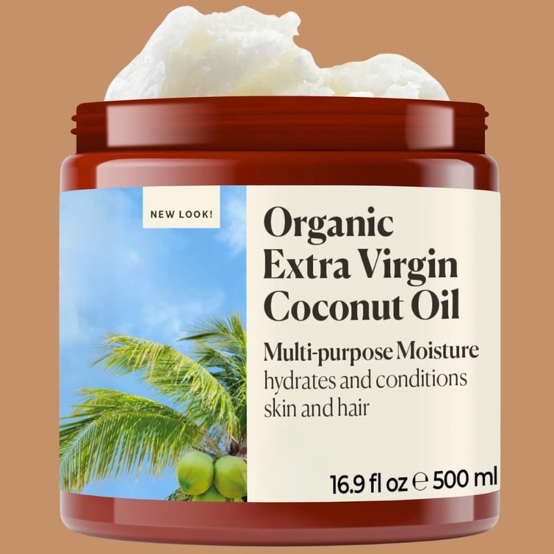 Organic Cold-Pressed Coconut Oil for Hair, Skin and Body, Natural Moisturizer, 16.9 fl oz