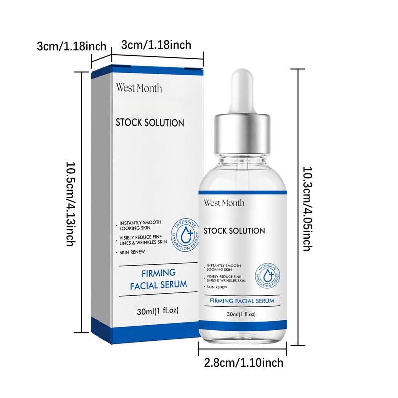 West Month Firming Facial Serum, Skincare Stock Solution, Stock Solution Facial Serum, Wrinkle & Fine Line Reducer, Anti-Aging Deep Wrinkle Repair Serum for All Skin Types (2PCS)