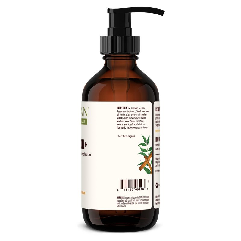 Banyan Botanicals Bakuchi Oil+ – Natural Face Oil & Body Oil – with Bakuchiol & Ayurvedic Herbs to Support Healthy & Radiant Skin – 8 oz – Non-GMO Sustainably Sourced Physician-Formulated