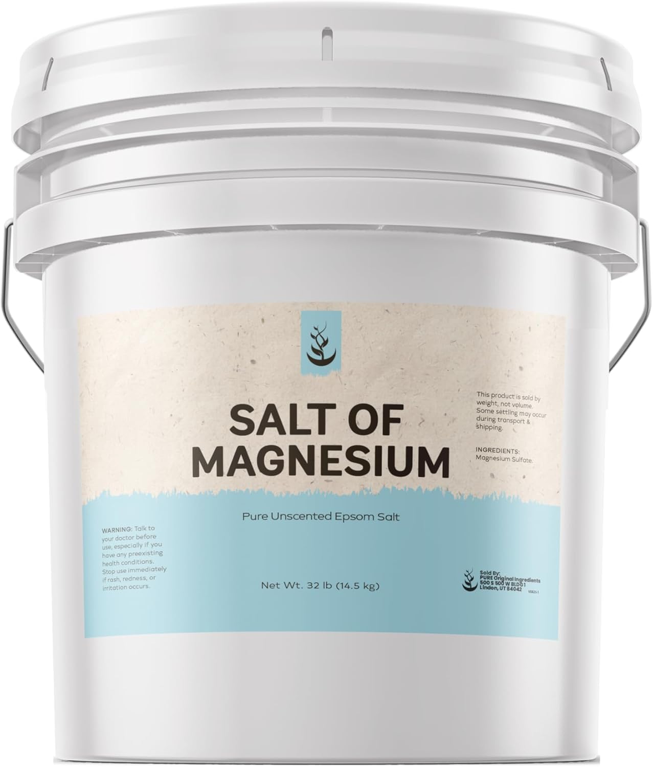 Pure Original Ingredients Epsom Salt (10 lb) Pure Magnesium Sulfate, Soaking Solution