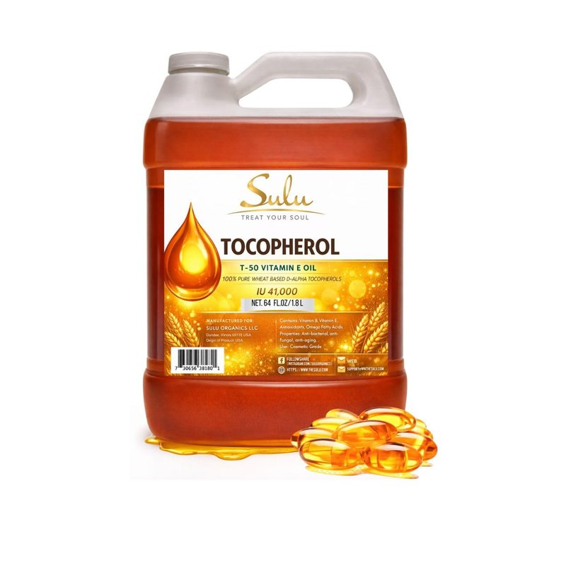 SULU ORGANICS 4 lbs-100% Pure and Natural Soy Free T-50 Tocopherols Vitamin E Oil