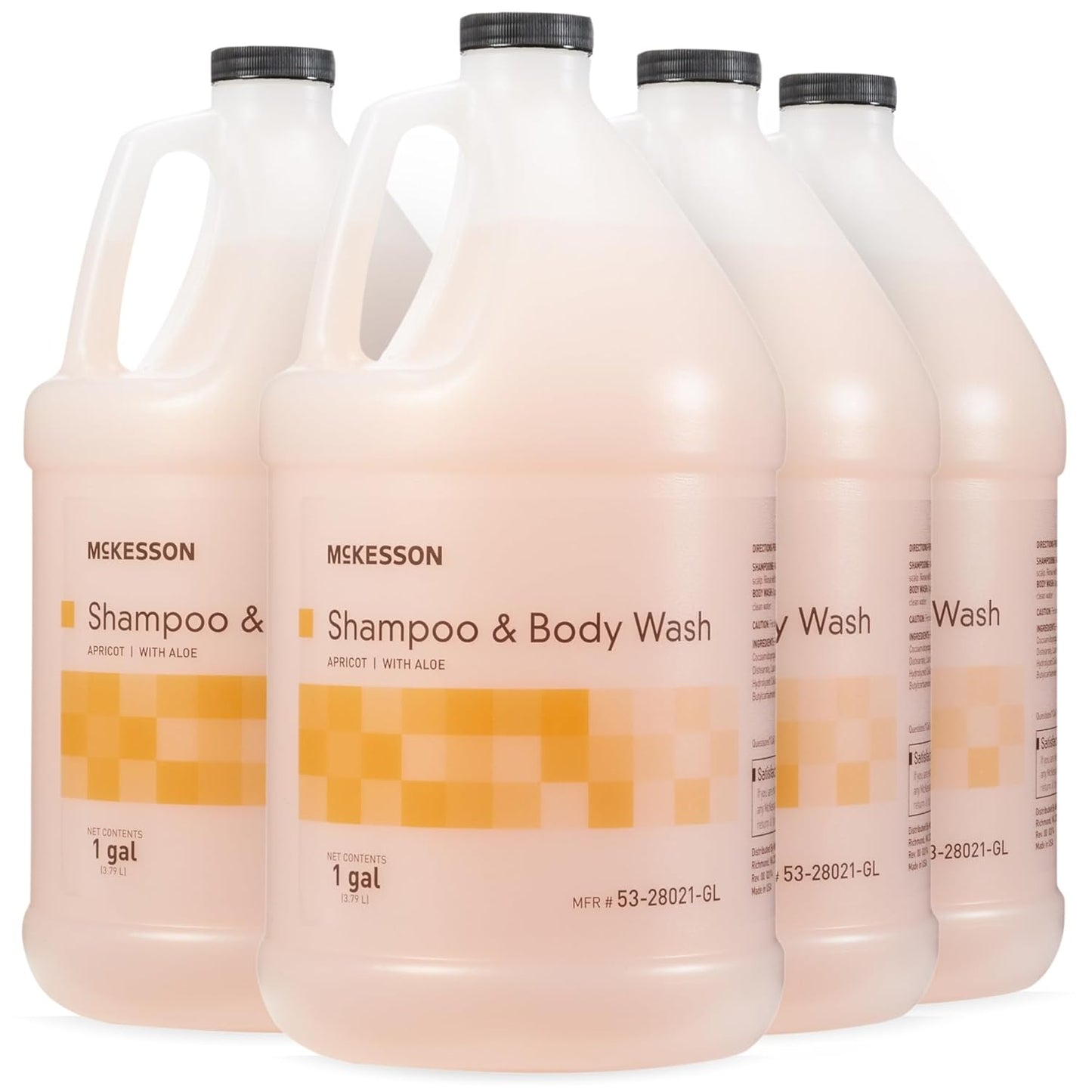 McKesson Body Wash and Shampoo - 1 Gallon Bulk Refill Full Body Wash with Aloe, Cucumber Melon Scent - Sensitive Skin & Hair 2‑in‑1