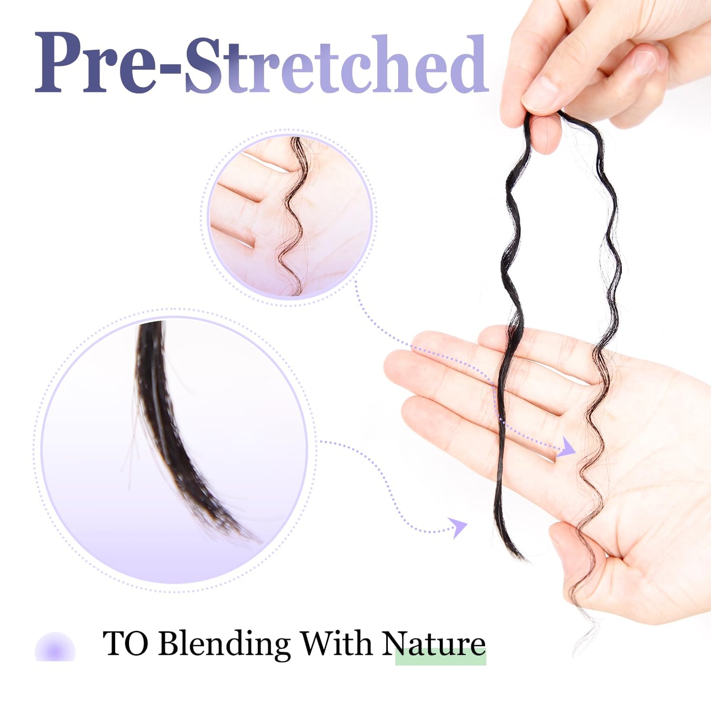 Pre-Divided Human Braiding Hair for Boho Braids Water Deep Wave Human Hair Bulk for Braiding Curly Human Hair for Boho Locs Boho Crochet Braids Human Hair Extensions (1B, 16"-320Strands)