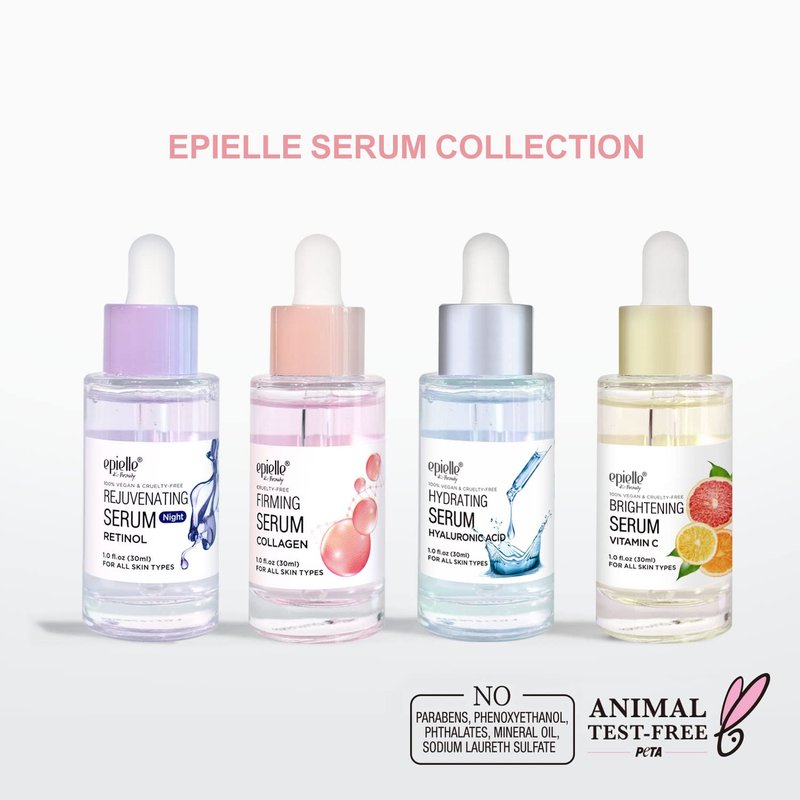 Epielle Retinol Night Serum | Repair, Renew | Targets Fine Lines and Wrinkles | For All Skin Types | 1 Fl Oz | Korean Skincare