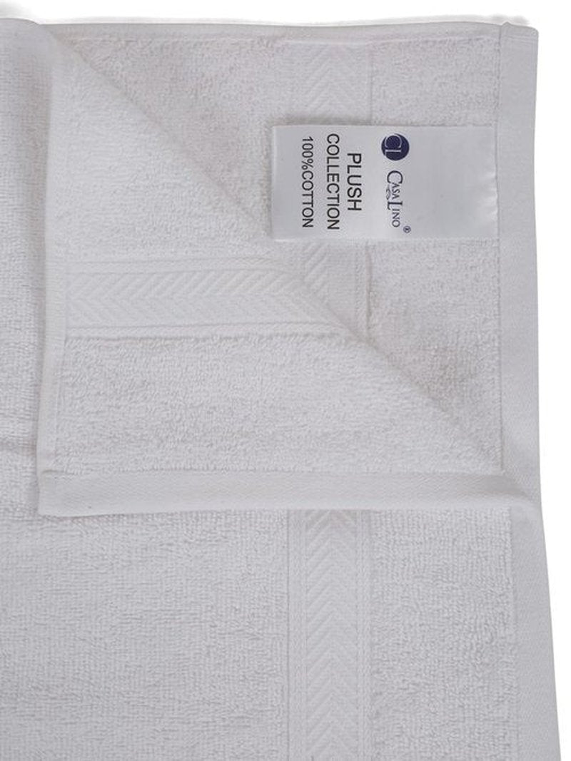 Casa Lino 24 Pack Wash Cloths Set, (12" X12) 100% Cotton wash Cloths, wash Cloths for Your face and Body, Highly Absorbent & fingertip Soft wash Cloths for Your face and Body, White