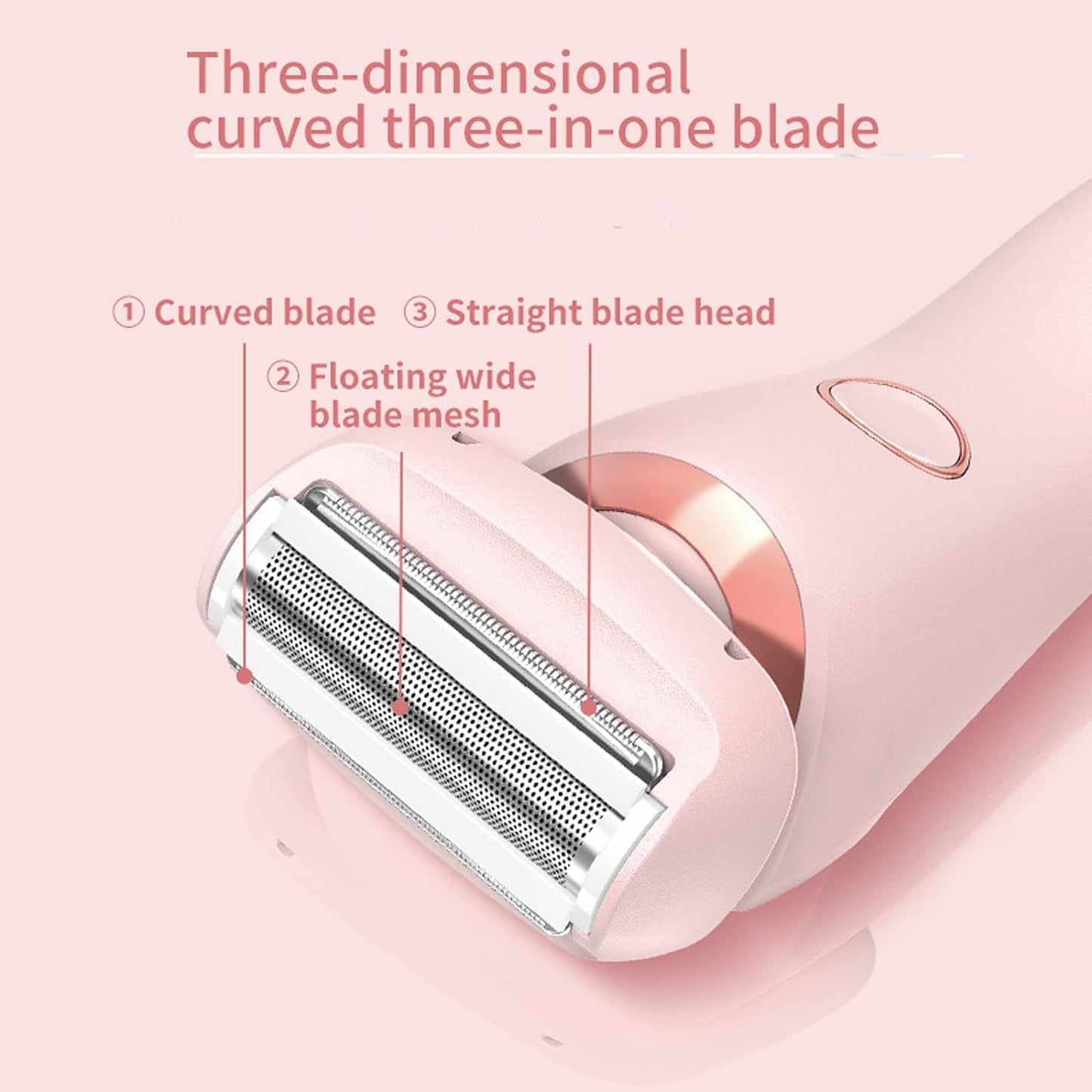 ENVGSOMP Silkglide Pro - 2024 Best Silk Glide Razor, Silk Glide Epilator Painless Hair Removal at Home, 2 in 1 Electric Shaver Razors for Women, Wet & Dry (Pink)