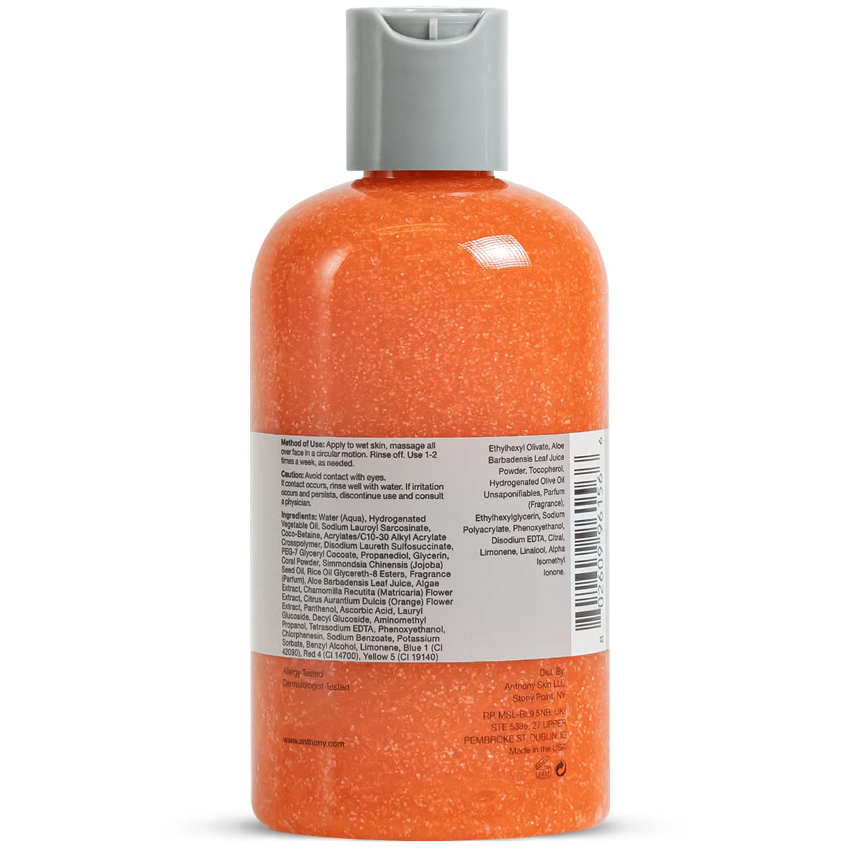 Anthony Men’s Face Scrub with Vitamin C, Facial Exfoliating Scrub and Exfoliating Face Wash for Smooth Skin, 8 Fl Oz