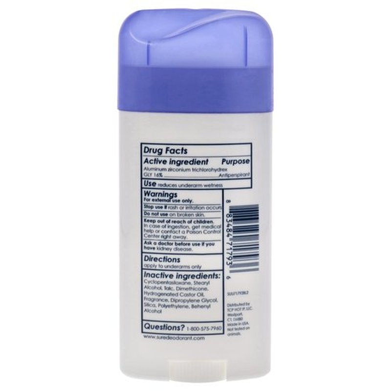Sure Deodorant 2.7 Ounce Original Solid Regular (Pack of 6)