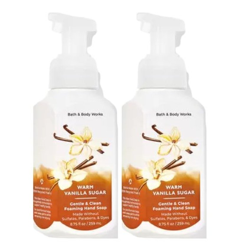 Bath and Body Works Gentle Foaming Hand Soap, Warm Vanilla Sugar 8.75 Ounce (2-Pack)