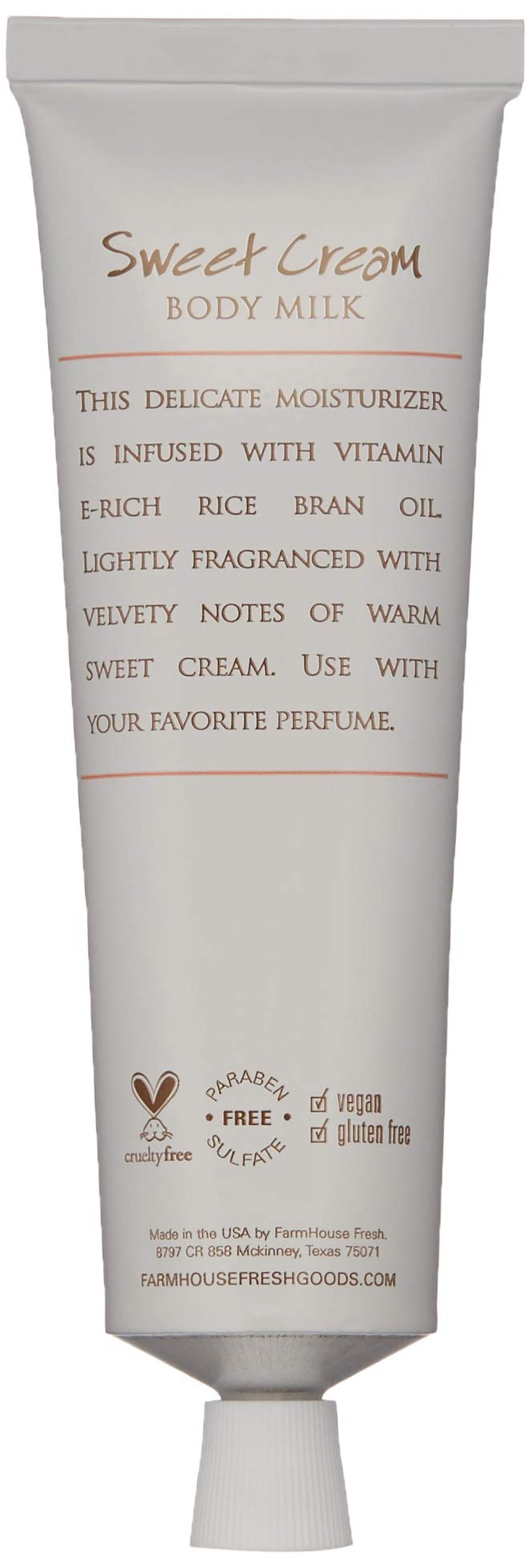FarmHouse Fresh Sweet Cream Body Milk Travel Lotion, Sweet Cream, 2 fl. oz.
