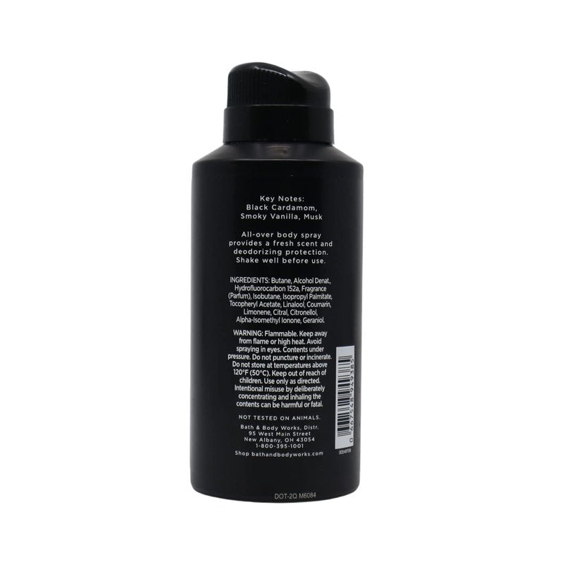 Bath & Body Works Noir Men's Deodorizing Body Spray, 3.7 Oz