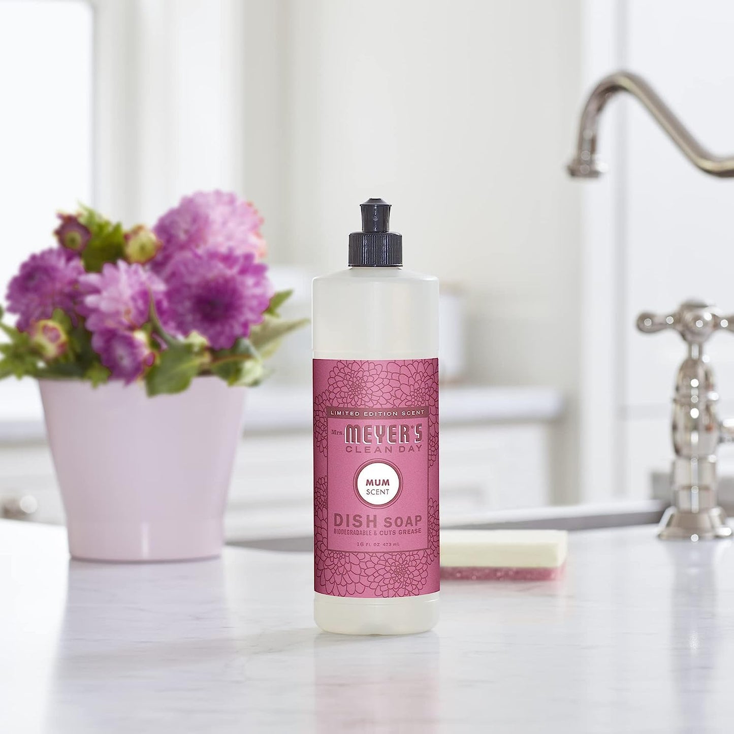 Mrs. MEYER'S CLEAN DAY Variety, 1 Liquid Hand Soap, 12.5 OZ, 1 Liquid Dish Soap, 16 OZ, 1 CT (Mum)