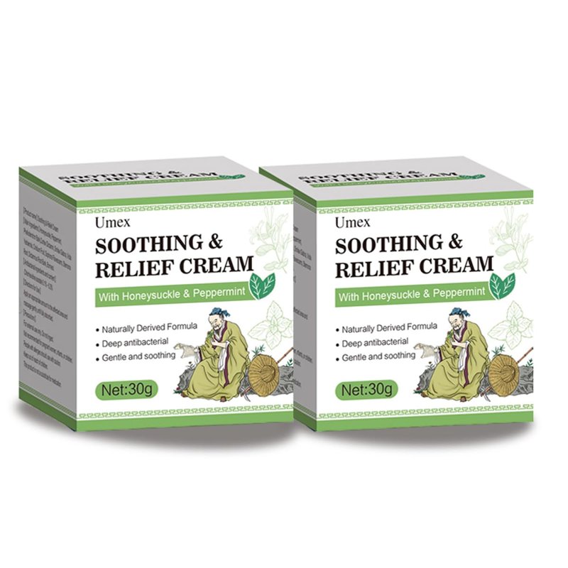Umex Soothing Relief Cream - Herbal Moisturizer for Sensitive Skin, Lightweight Hydration & Comfort, Refreshing Daily Skin Care-1bottle(30g/1.06oz)(1)