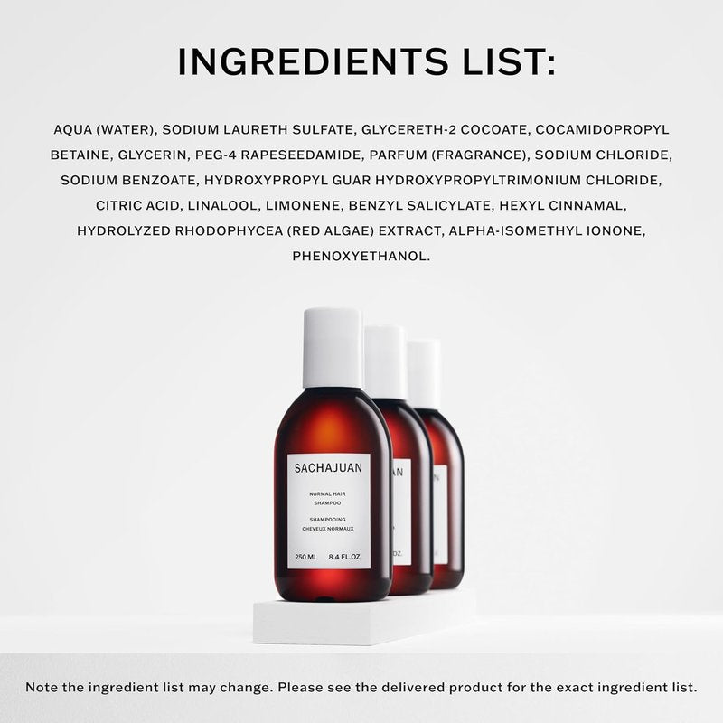 SACHAJUAN Normal Hair Shampoo | Gentle Daily Shampoo for All Hair Types | Shine, Balance & Movement | Ocean Silk Technology | Lightweight Hydration | Vegan & Paraben-Free | 8.4 fl oz