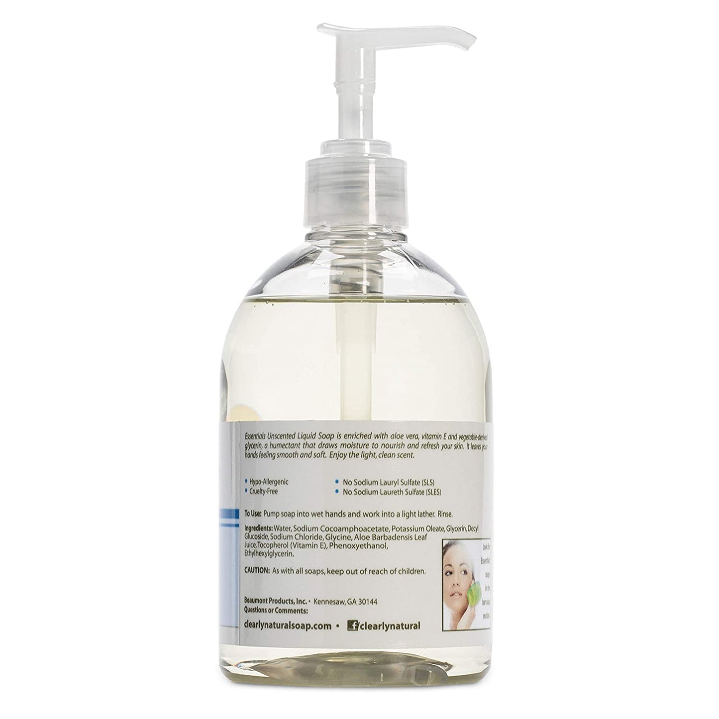 Unscented Liquid Soap - 12 oz, 6-Pack | Clearly Natural Gentle Cleanser