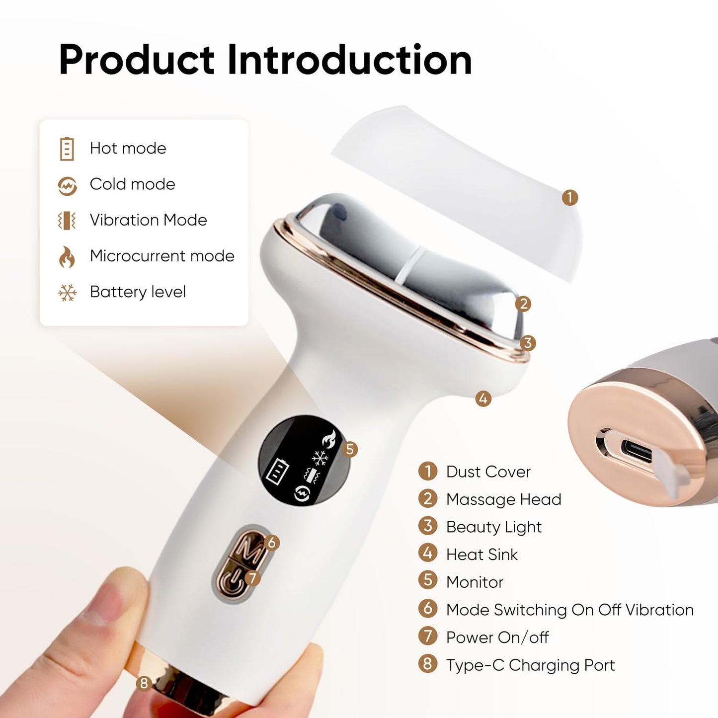 Kdune 7-in-1 Microcurrent Facial Device, Red Light Therapy Face Massager with Hot & Cold Gua Sha for Morning Depuffing & Daily Skin Care
