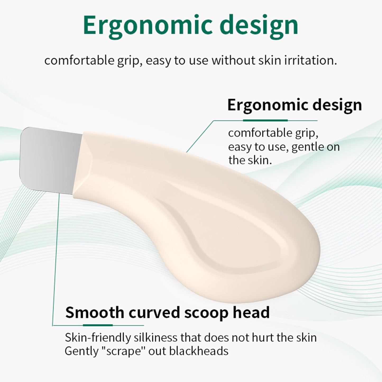 Silicone Nose Blackhead Remover/Face Spatula for Deep Cleaning Black Head Removal.Mild and Safe Skin Scrubber for Remove Facial and Nose Ehead(Beige)