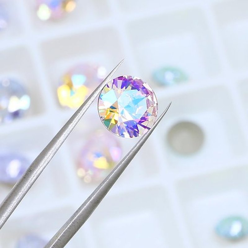 DONGZHOU 45Pcs Rhinestone for Nails,3D Nail Art Rhinestone Round Big Nail Crystals Shiny Nail Diamonds Nail Charms and Gems for Manicure Decoration DIY Crafts