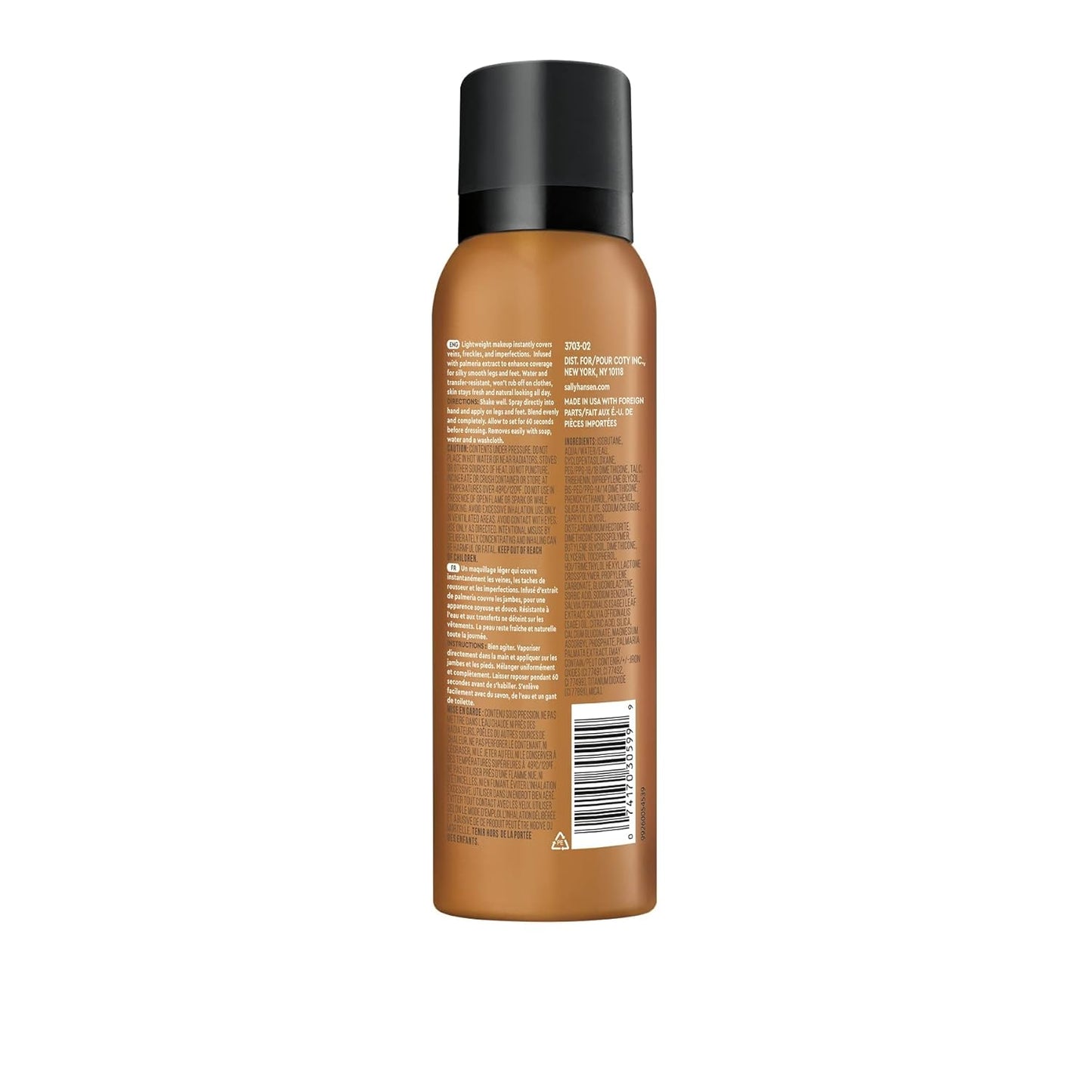 Sally Hansen Airbrush Legs, Leg Makeup Lotion, Deep 4 Oz, Pack of 2