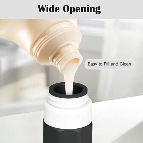 Redfly 17PCS Travel Bottles for Toiletries, TSA Approved Travel Size Containers, Leak Proof Travel Containers for Toiletries, Silicone Travel Kit for Shampoo, Conditioner, Lotion & Creams Black&White