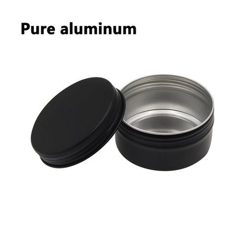 Aluminum Tin Jars Containers,ULIFESTAR Leak Proof Cosmetic Tin Jars Containers,Round Tin Cans with Lids,10PCS Black Cosmetic Sample Refillable Containers for Spice (5.3 ounces 83*38mm/3.26*1.49")