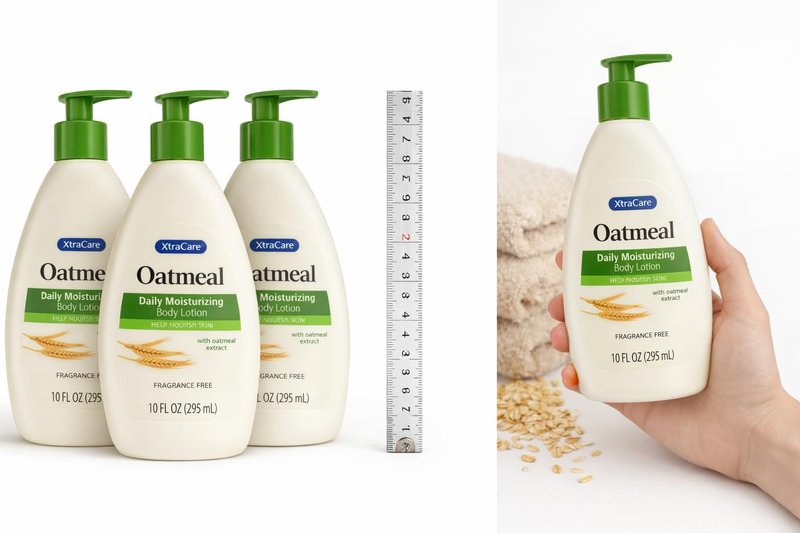 oatmeal Xtra.care Daily Moisturizing Body Lotion Extract, Soothing Hydration for Dry & Sensitive Skin, 10 fl oz (Pack of 3)