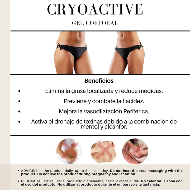 Cellulite Cream - Cryoactive Slimming Gel for Skin Tightening & Firming | Reduces Cellulite Appearance