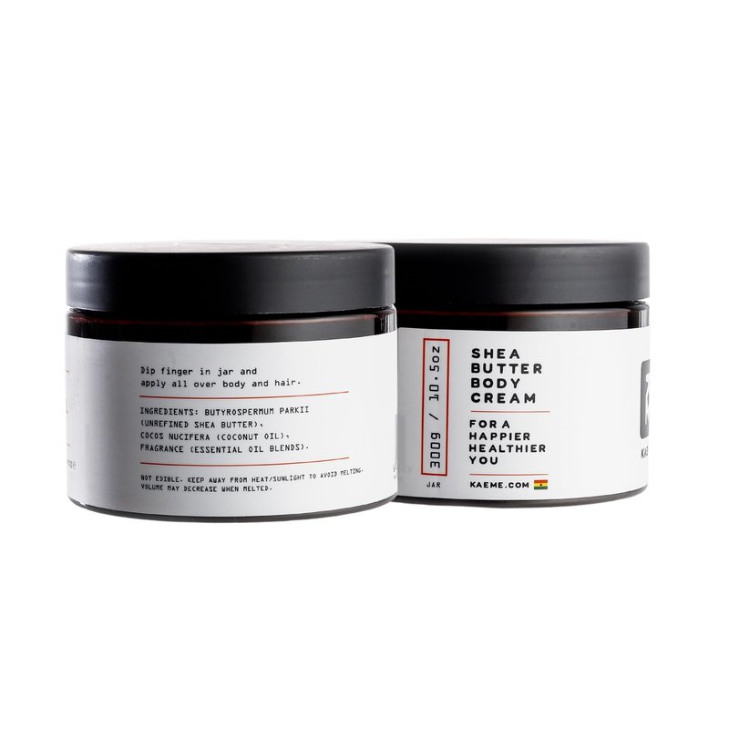 KAEME.com Eternal Whipped Shea Body Butter For Women & Men – Signature Berry Scented, Made With Raw Unrefined Organic Shea & Coconut Oil, Deep Moisturizer for Skin, Ghana Sourced(10.5oz/300g jar)