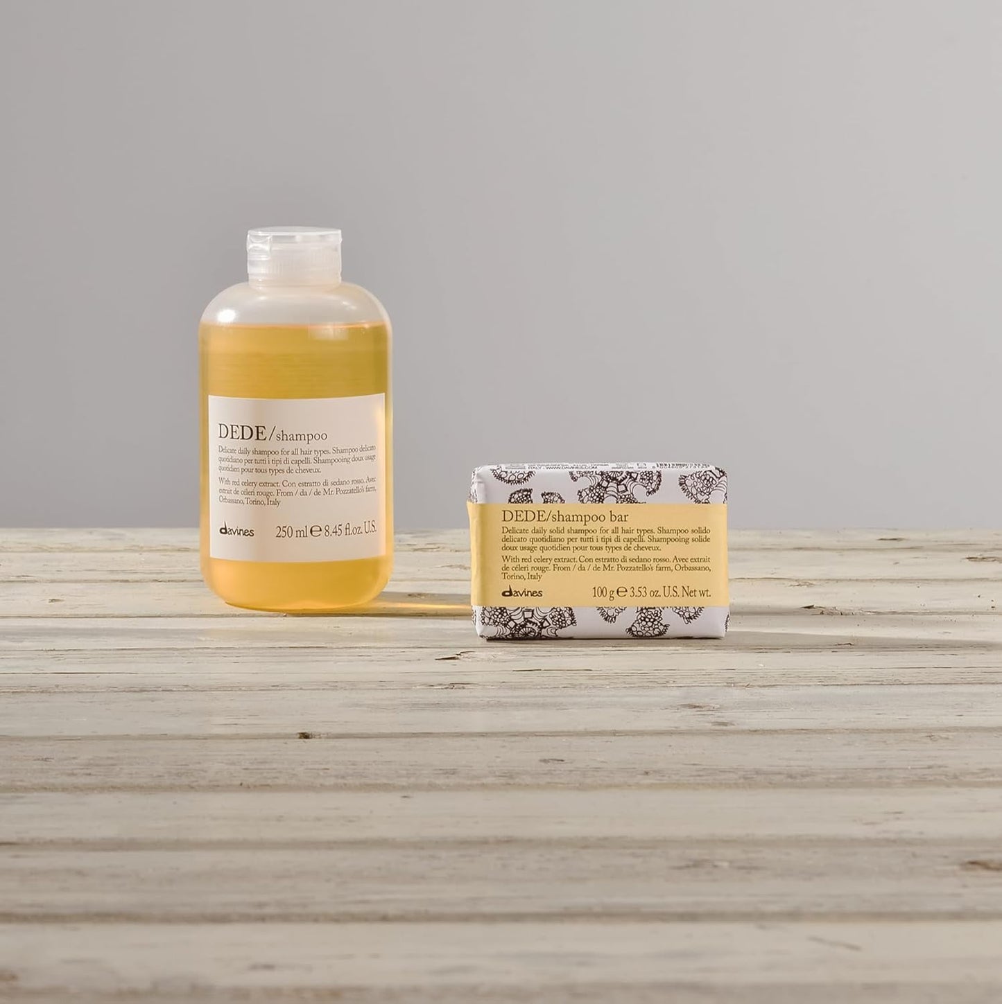 Davines Cleansing Bar, Solid Cleansing Shampoo Bar, Body Wash Bar, Packed in 100% FSC Paper Wrapper, Recyclable, and Aluminium Case Holder