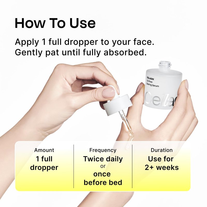 Celladix Sebum Rebalancing Rx 131 Ampoule | Pore Clearing Serum | Tighten Enlarged Pores | Repair Skin Barrier | Rapid Soothing for Daily Use | Oily & Combination Skin| 1.01 Fl Oz