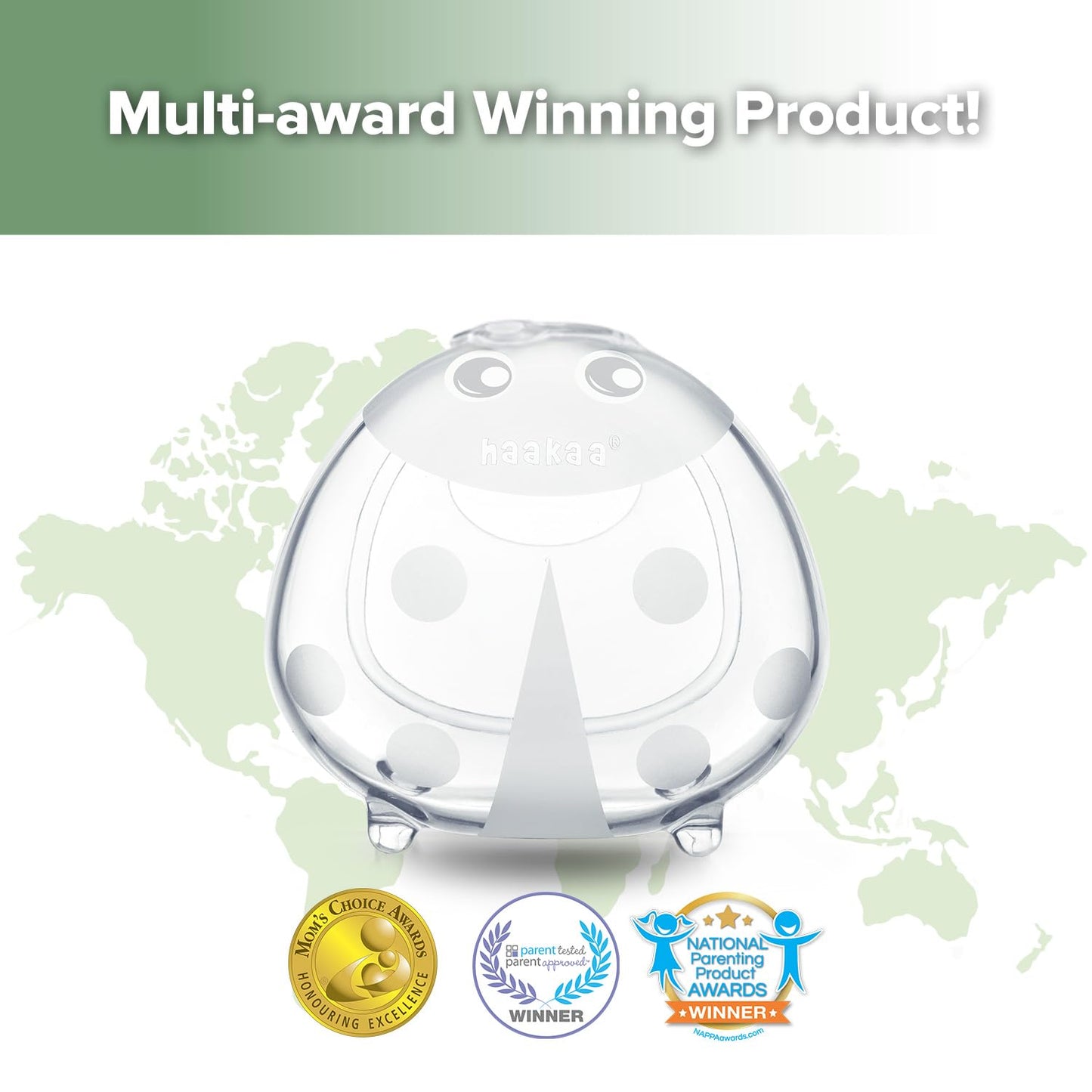 haakaa Ladybug Milk Collector Wearable Milk Collector Ladybug Breastmilk Collector Breastfeeding Milk Catchers Breast Milk Savers 2.5oz/75ml 2 PCS