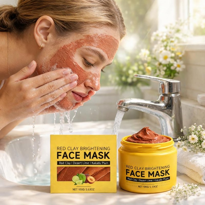 Clay Mask for Face, Clay Face Mask with Green Tomato Extract, Deep Pore Cleansing Mud Mask, Oil Control, Acne Care, Pore Refining Skincare for Oily & Combination Skin