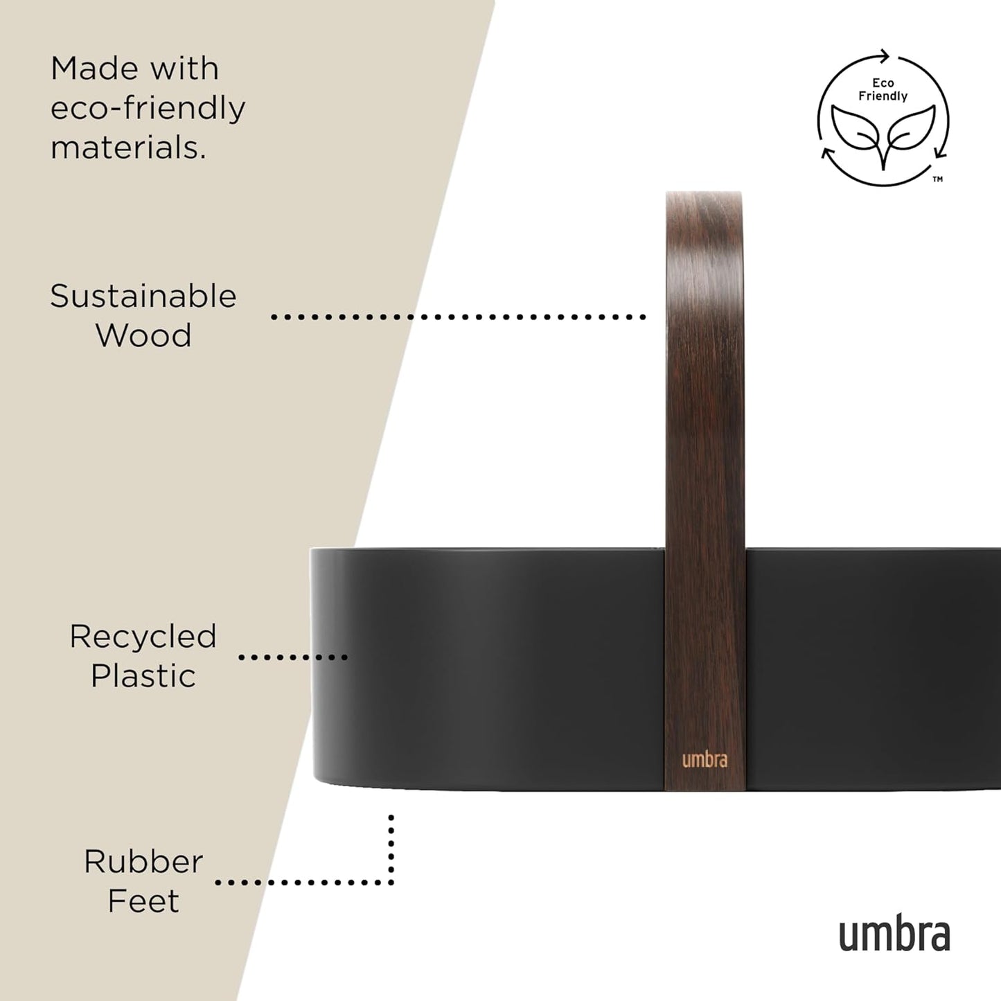 Umbra Bellwood Cosmetic Organizer, (50.2x19.5x19.3cm), White/Natural