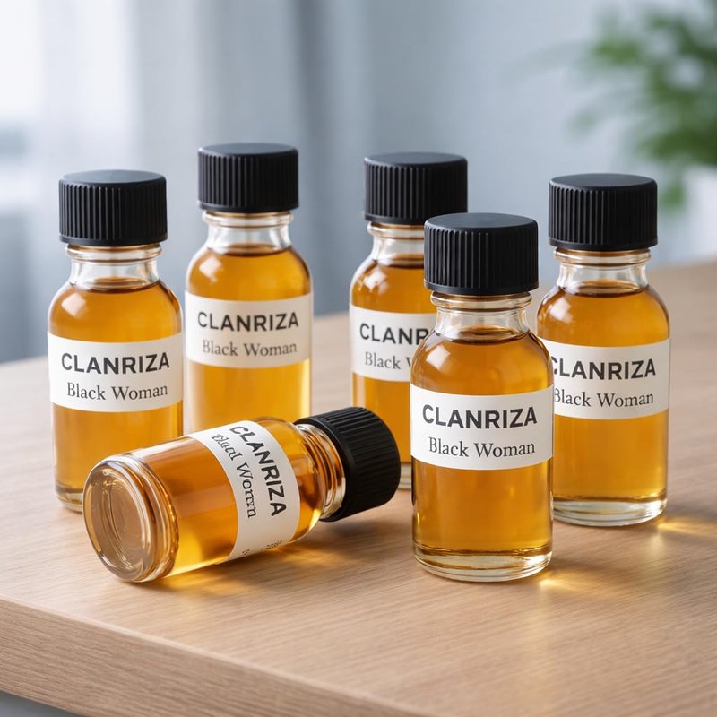 CLANRIZA 1 Fl Oz Black Woman Women’s Fragrance Body Oil, Scented Perfume Oil - Long Lasting Fragrance Oil For Daily Use, Home & Best For Gifts (Pack of 1)