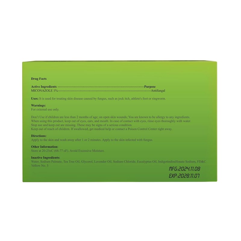 Antifungal Medicated Soap Bar - Tea Tree Oil Body Wash for Athletes Foot, Jock Itch & Ringworm | 2-Pack