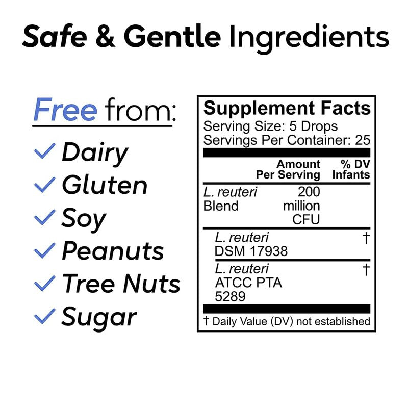 BioGaia Nurture & Grow for Toddlers | Ages 1+ | Liquid Probiotic | Allergen-Free | Triple-Benefit Probiotic for Kids | Digestive Health, Immune Support & Oral Health Protection | 25-Day Supply