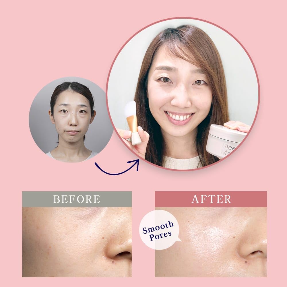 b.glen Sleeping Mask with CICA (Overnight Gel Mask) | CICA + Stable Vitamin C + Resurrection Plant | Wake Up to Firmer Skin | Made in Japan