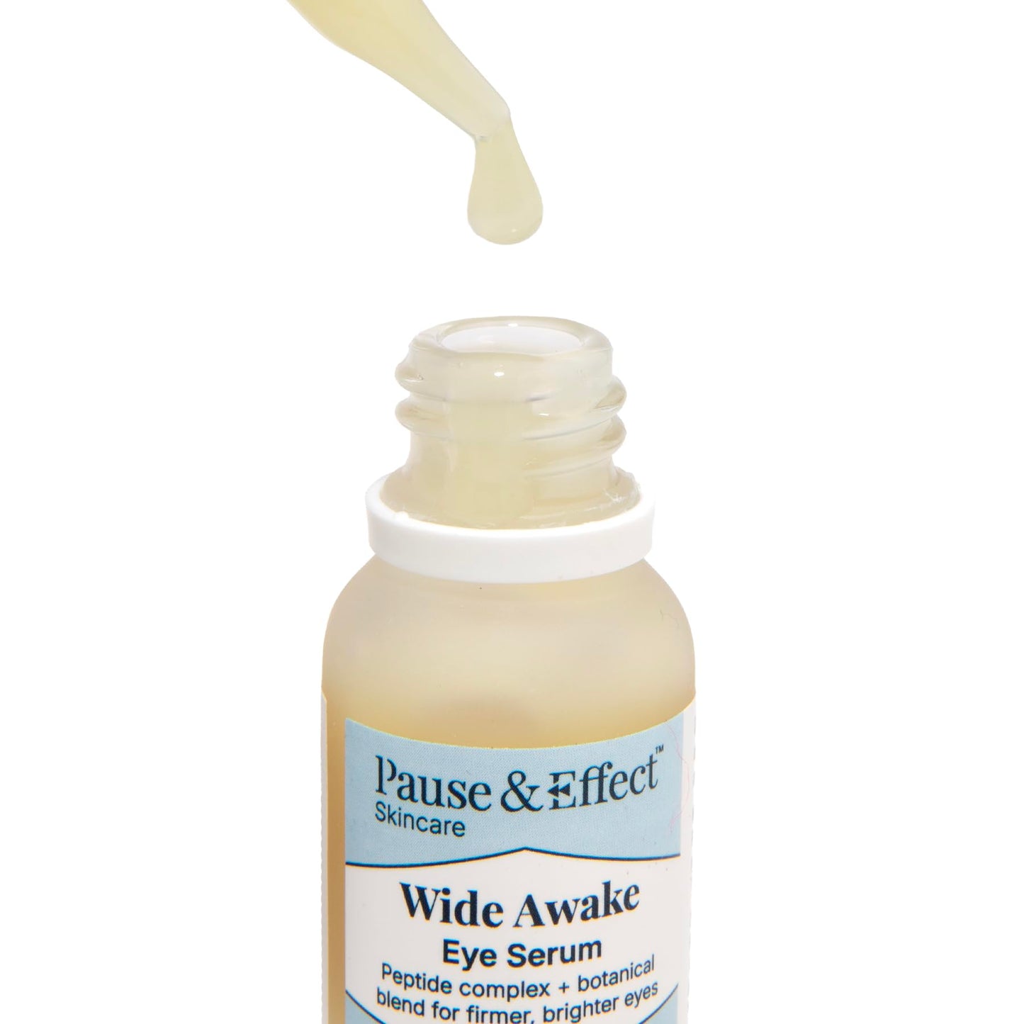 Pause & Effect Peptide and Ceramide Eye Serum for Dark Circles, Puffiness and Fine Lines — Lightweight Eye Treatment with Eyeliss, Genistein and Centella for Menopausal Skin, Women 40 Plus, 15ml