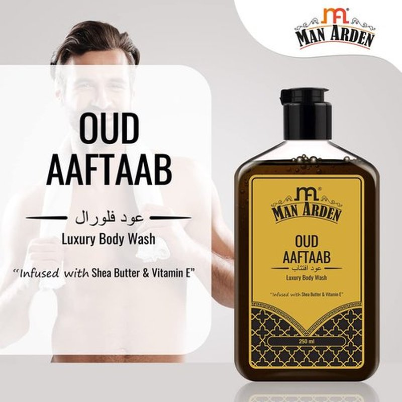 Man Arden Oud Aaftaab Luxury Body Wash Infused With Shea Butter & Vitamin E, 250ml