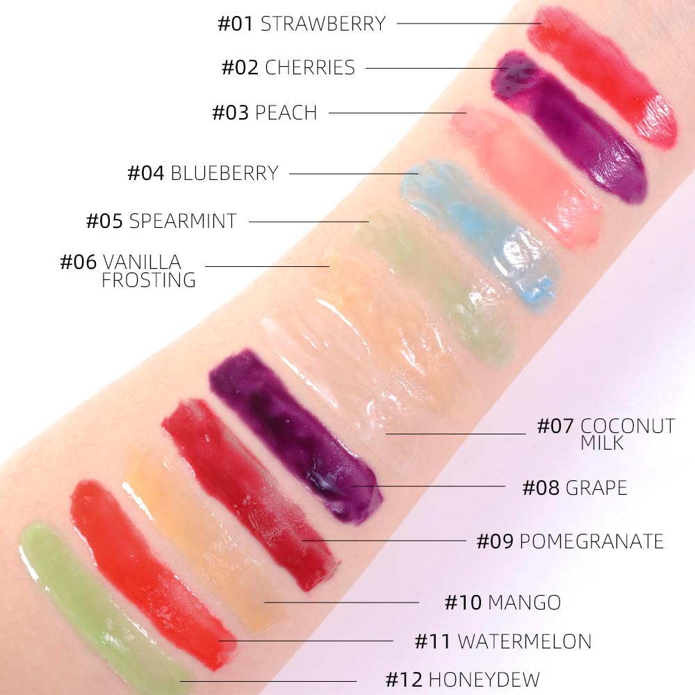evpct Nourishing Moisturizing Tinted Lip Balm for A Sheer Tint of Color, Softens Smooths Hydrates Moisturizes Lightweight, Lip Care Gloss Plumper Stain for Women Dry & Chapped Lips, 11# WATERMELON